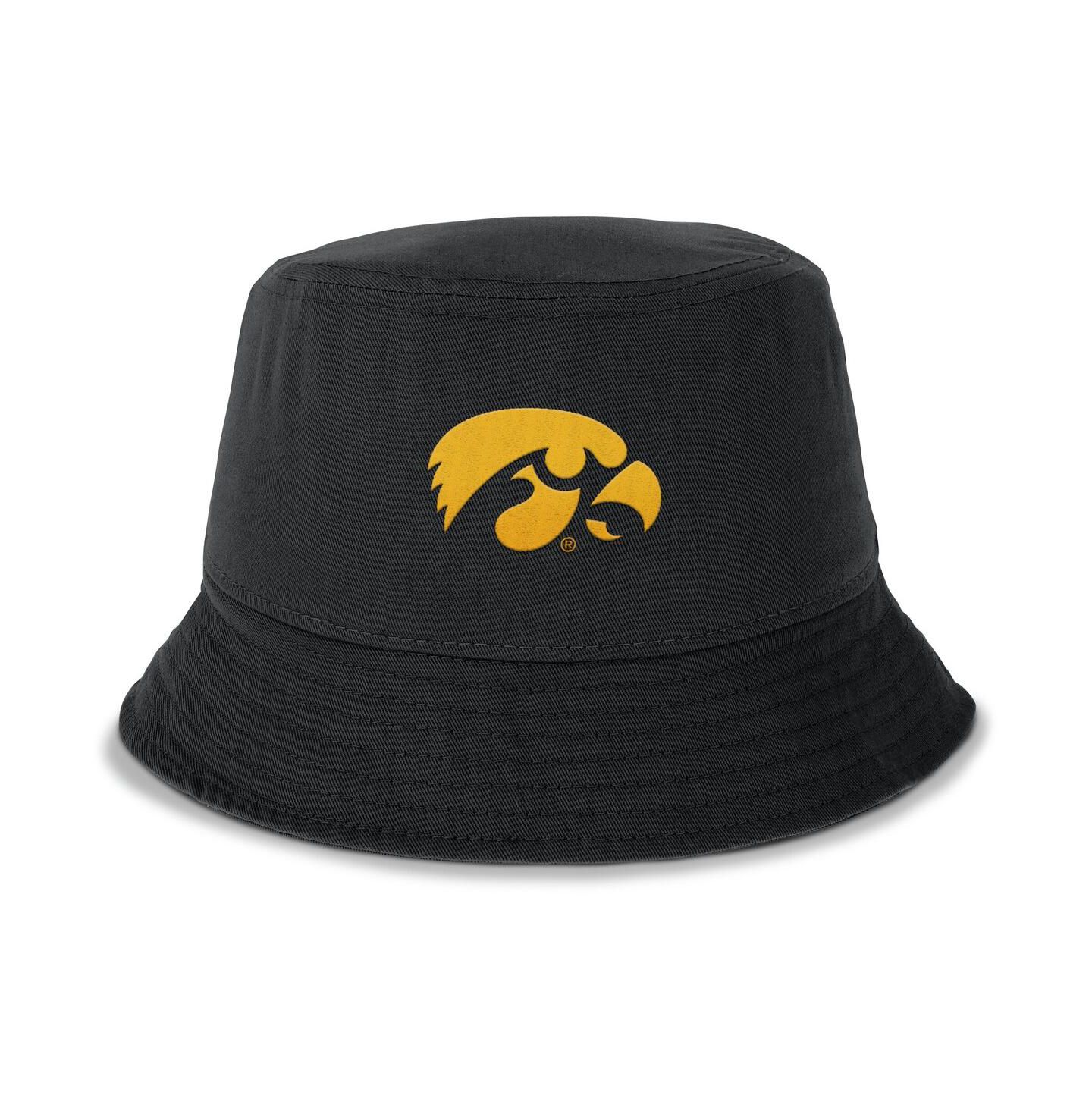 Мужская панама Nike Black Iowa Hawkeyes Apex Primetime Bucket Hat — фото 2