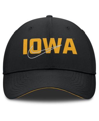 Men's Black Iowa Hawkeyes Club Prep Performance Adjustable Hat