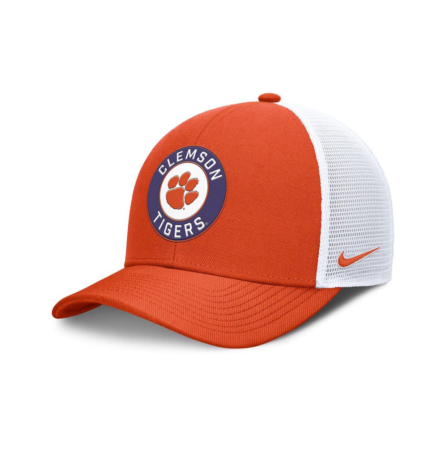 Мужская кепка Nike Orange/White Clemson Tigers Rise Primetime Performance Trucker Adjustable Hat — фото 1