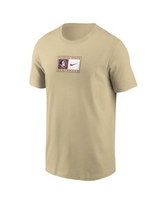 Men's Gold Florida State Seminoles Campus Logo Swoosh T-Shirt