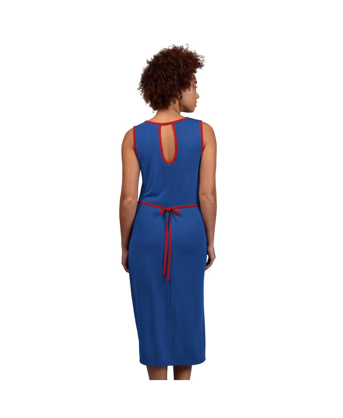 G-iii 4her By Carl Banks Royal Chicago Cubs Center Field Maxi Dress In Blue