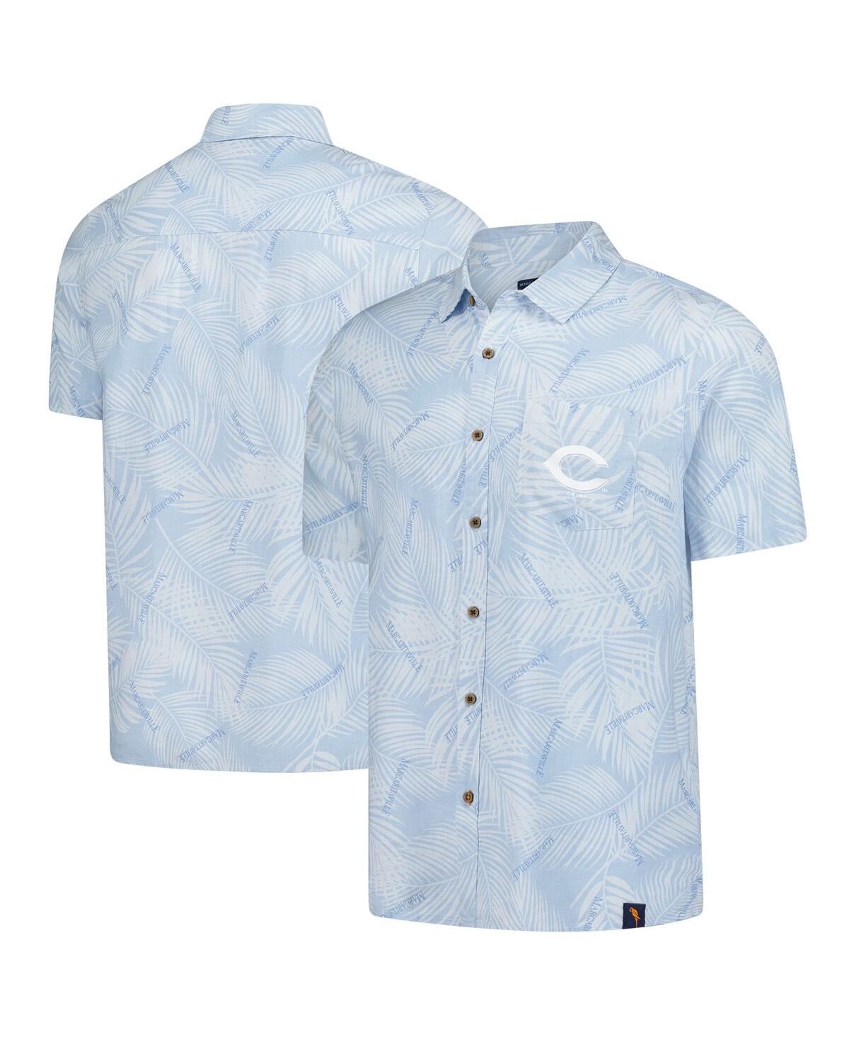 Men's Blue Cincinnati Reds Linen Party Button-Up Shirt - Blue