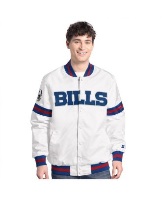 Starter - Men's White Buffalo Bills Scout Full-Snap Varsity Jacket