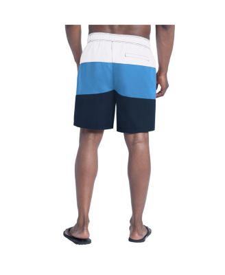 Men's Navy/Light Blue Tennessee Titans Sunrise Volley Swim Shorts