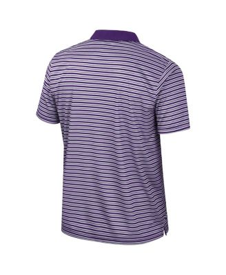 Men's Purple Washington Huskies Striped Polo Shirt