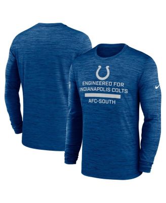 Nike - Men's Royal Indianapolis Colts Sideline Velocity Performance Long Sleeve T-Shirt
