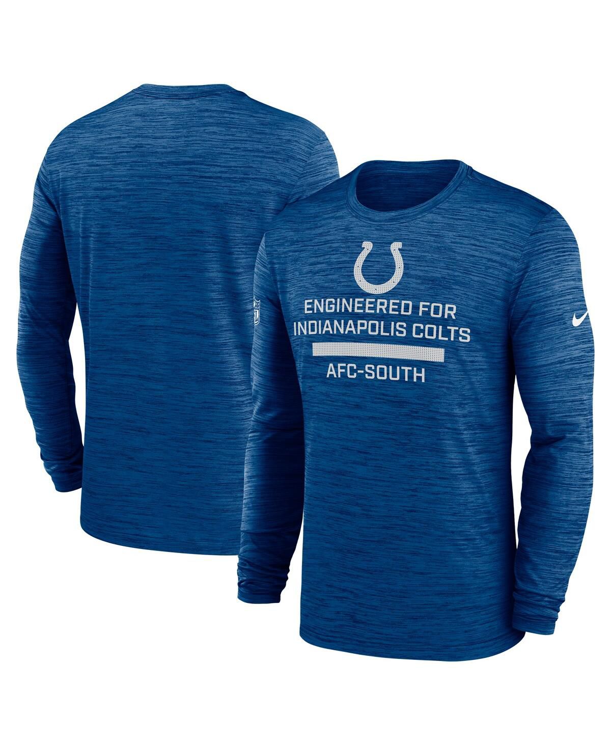 Мужская футболка с длинным рукавом Royal Indianapolis Colts Sideline Velocity Performance от Royal Indianapolis Colts