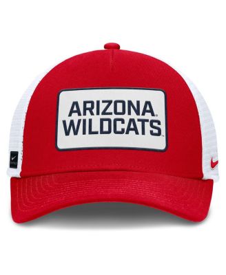 Men's Red/White Arizona Wildcats 2025 On-Field Rise Patch Trucker Adjustable Hat