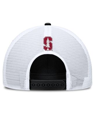 Men's Black/White Stanford Cardinal 2025 On-Field Rise Patch Trucker Adjustable Hat