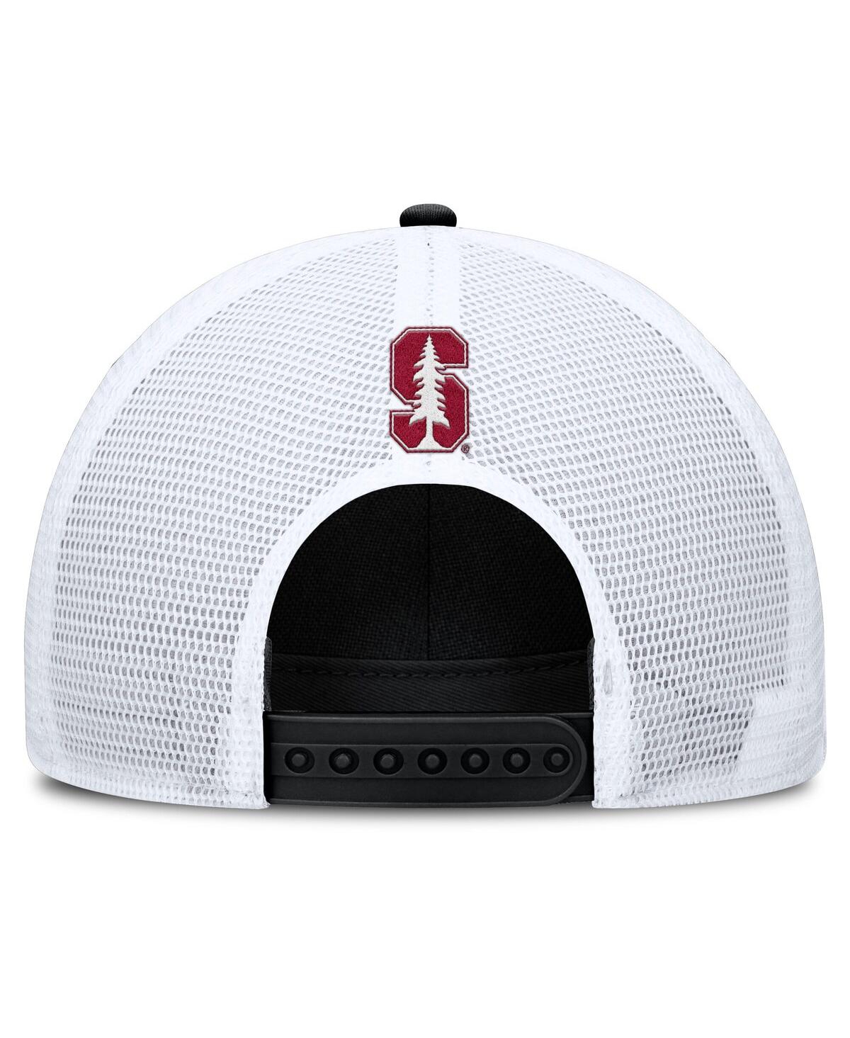 Nike Men's Black/white Stanford Cardinal 2025 On-field Rise Patch Trucker Adjustable Hat In Multi