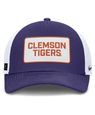 Men's Purple/White Clemson Tigers 2025 On-Field Rise Patch Trucker Adjustable Hat