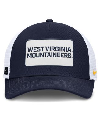 Men's Navy/White West Virginia Mountaineers 2025 On-Field Rise Patch Trucker Adjustable Hat