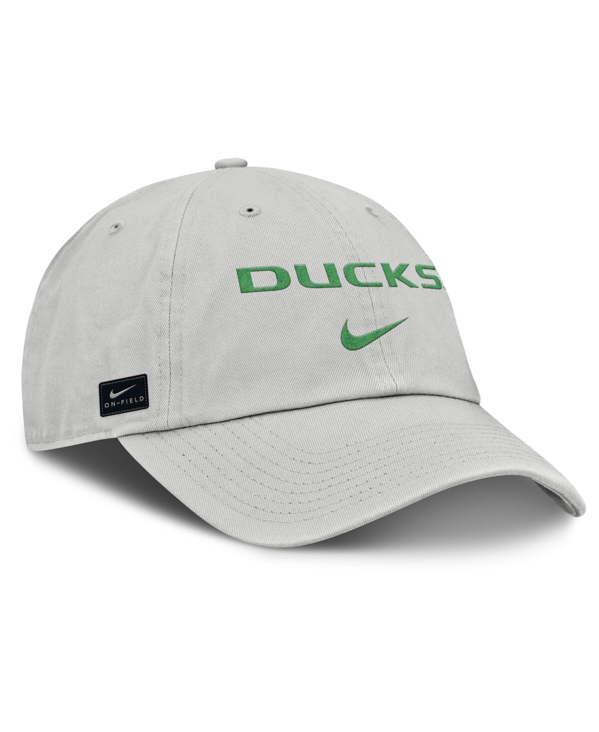 Nike Men's Gray Oregon Ducks 2025 On-Field Gameday Club Adjustable Hat
