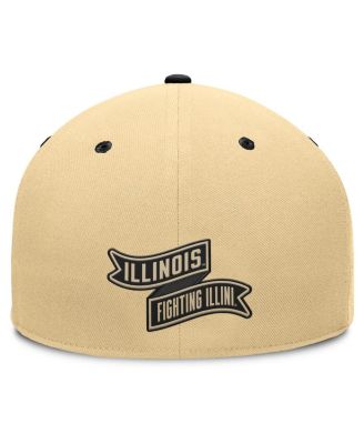Men's Gold/Black Illinois Fighting Illini Balance Fitted Hat