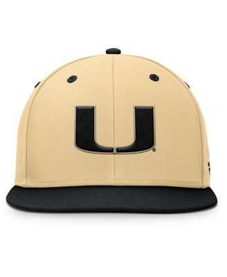 Men's Gold/Black Miami Hurricanes Balance Fitted Hat
