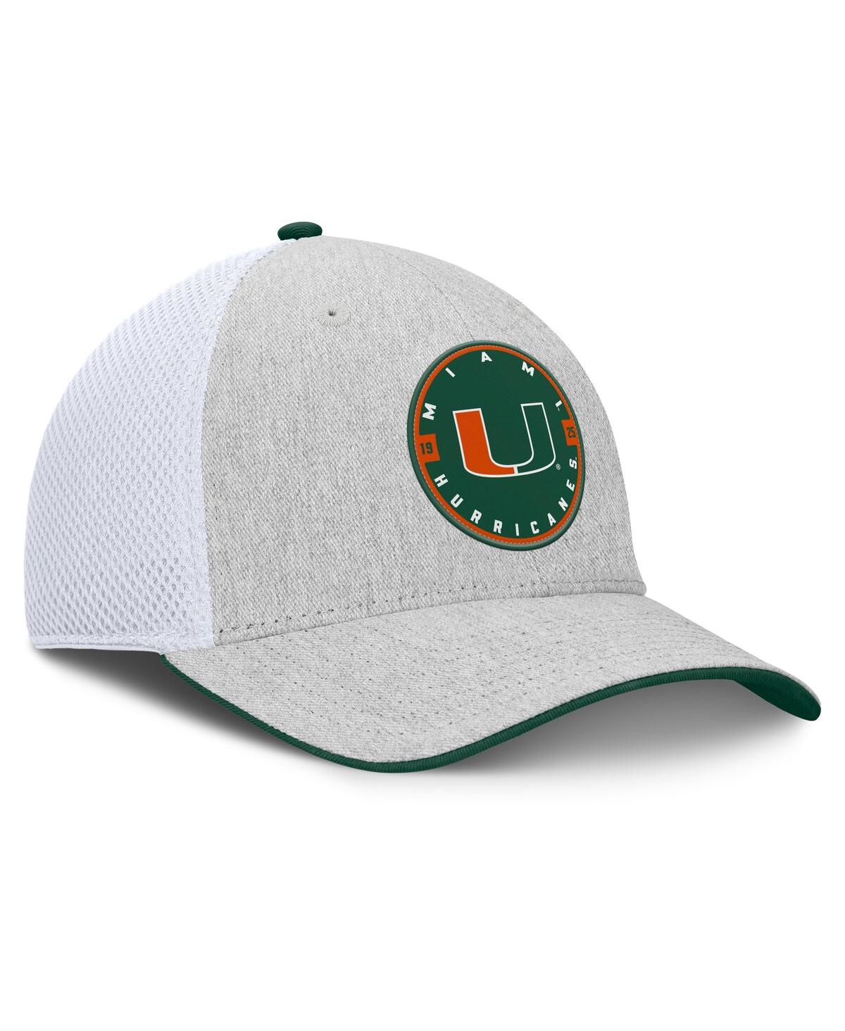 Fanatics Men's Heather Gray Miami Hurricanes Trigger Flex Hat In Gray