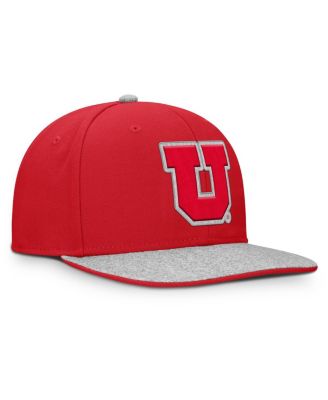 Men's Red Utah Utes Loden Snapback Hat