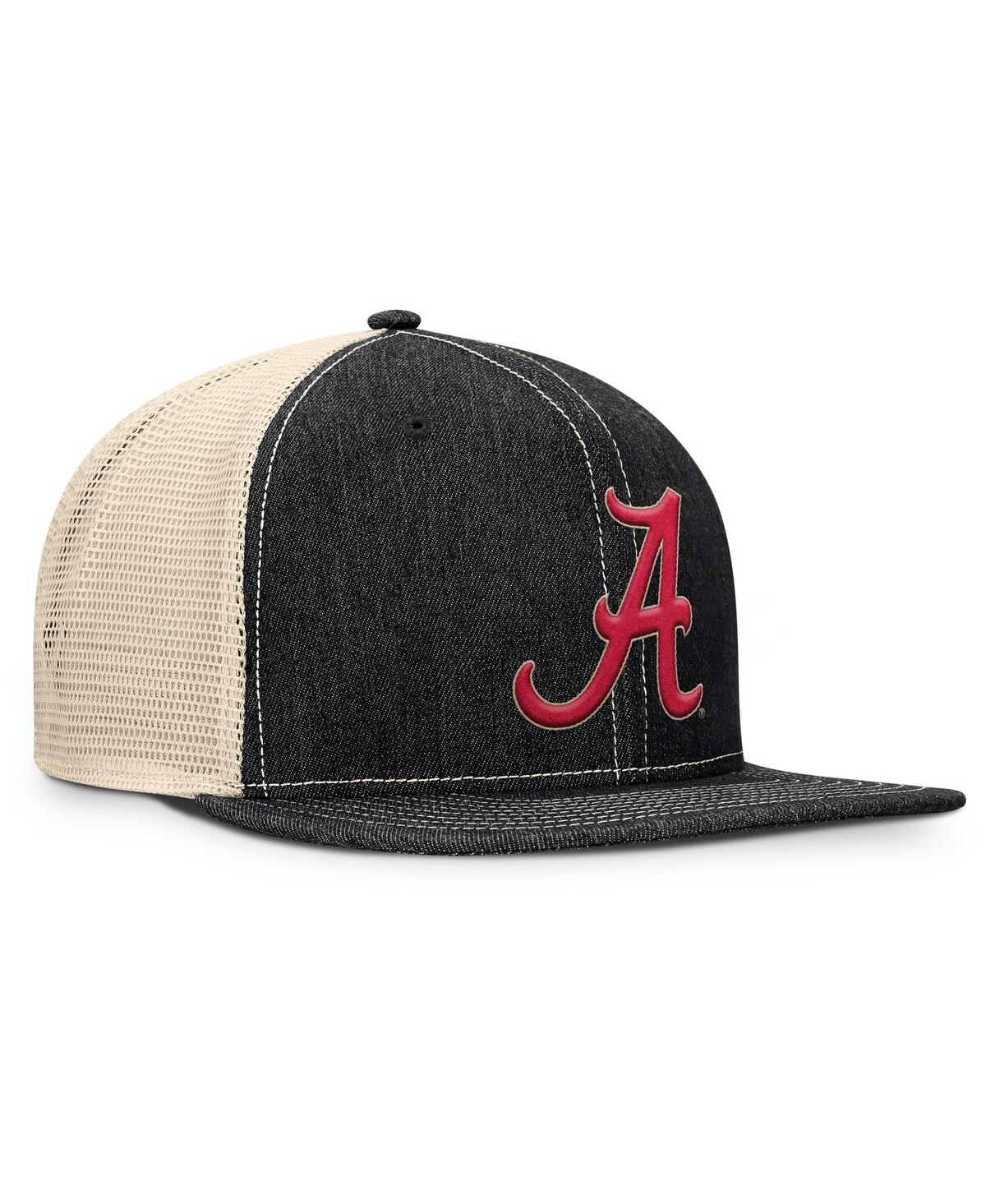 Fanatics Men's Black/natural Alabama Crimson Tide Legend Trucker Snapback Hat In Multi