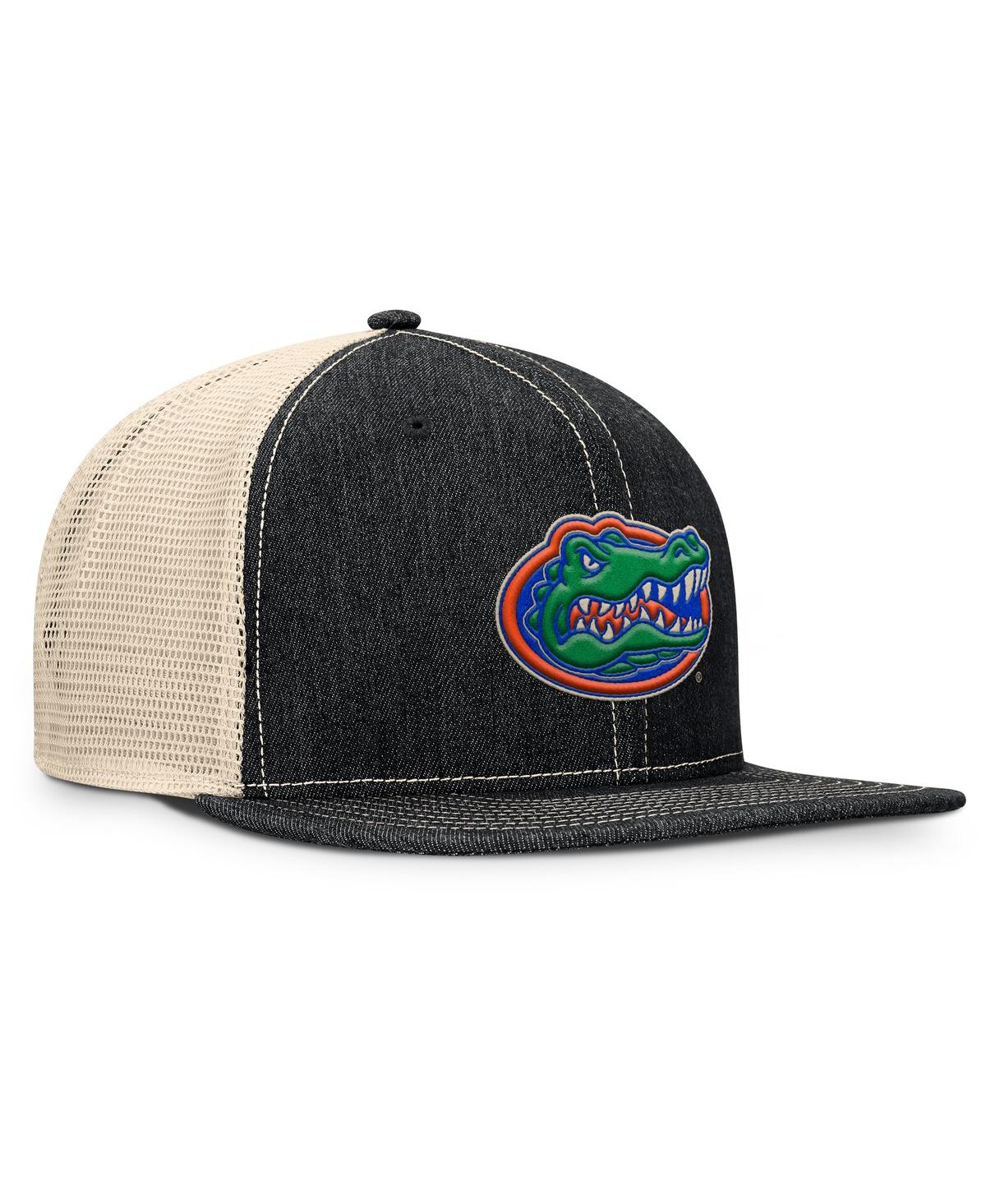 Fanatics Men's Black/natural Florida Gators Legend Trucker Snapback Hat In Multi