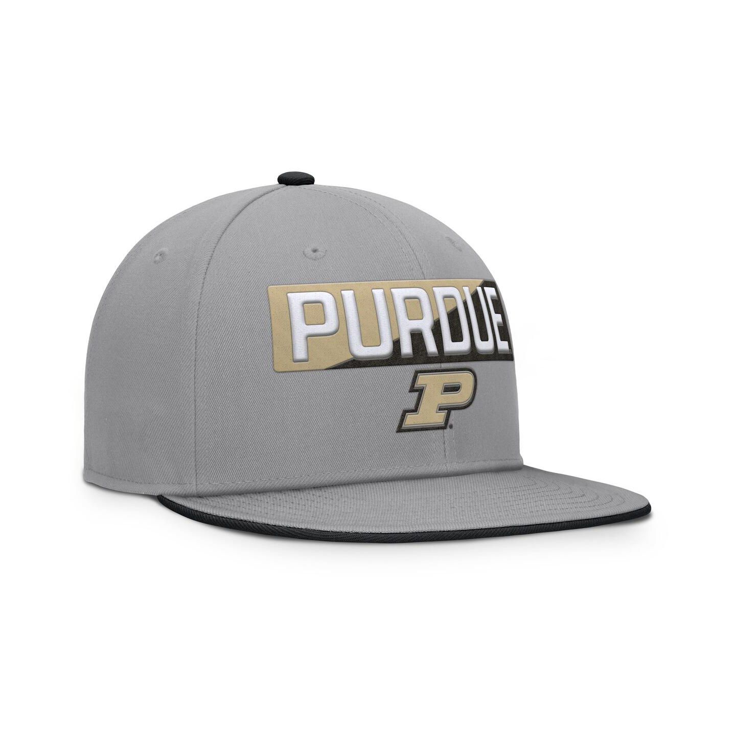 Мужские головные уборы Fanatics Gray Purdue Boilermakers Duo Snapback Hat — фото 3