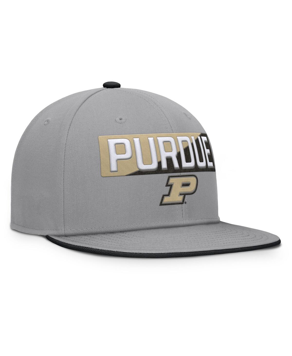 Fanatics Men's Gray Purdue Boilermakers Duo Snapback Hat In Gray
