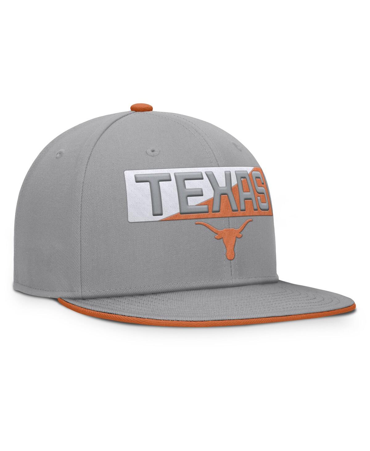 Fanatics Men's Gray Texas Longhorns Duo Snapback Hat In Gray