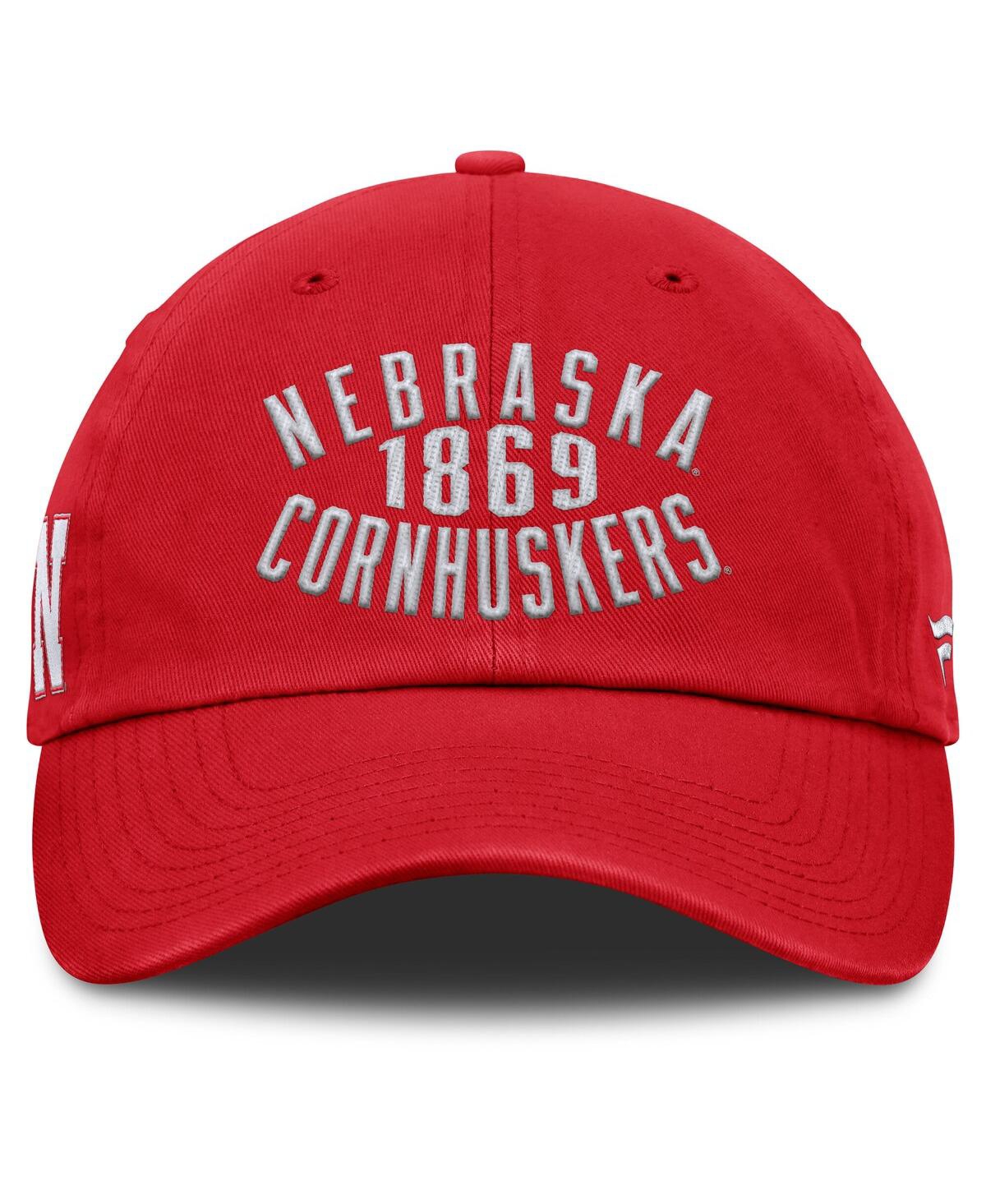 Fanatics Men's Scarlet Nebraska Huskers Archer Adjustable Hat In Red