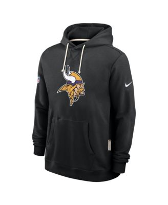 Men's Black Minnesota Vikings Sideline Initial Home Performance Pullover Hoodie