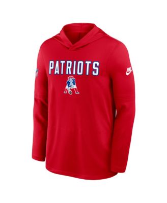 Men's Red New England Patriots Alt Pack Pass Accuracy Performance Long Sleeve Hoodie T-Shirt