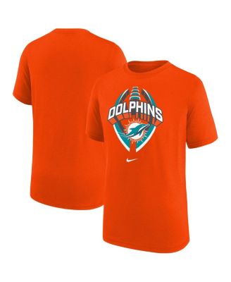 Nike - Big Boys and Girls Orange Miami Dolphins Icon Legend T-Shirt