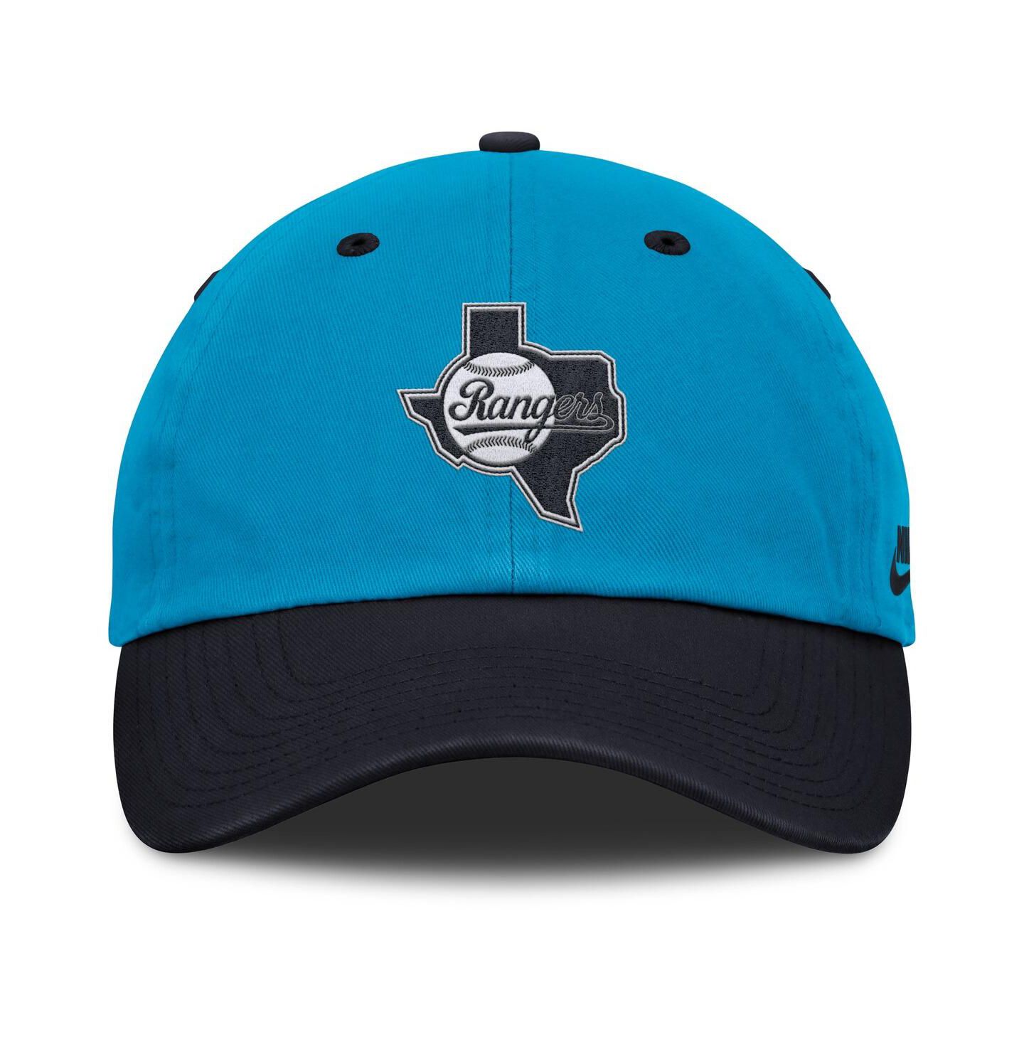 Мужская кепка Nike Blue/Navy Texas Rangers Neon 90s Club Adjustable Hat — фото 3