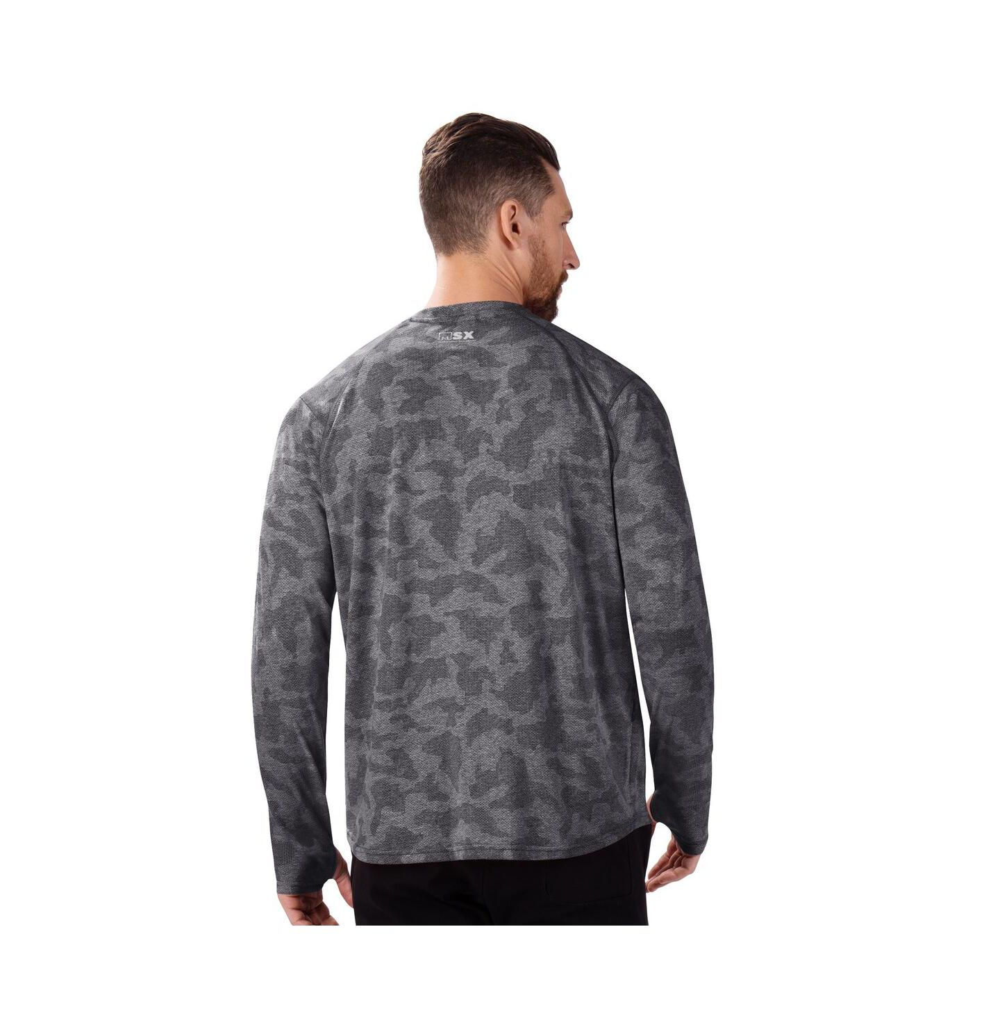 Мужская футболка MSX by Michael Strahan Black Philadelphia Eagles Performance Camo Long Sleeve — фото 2