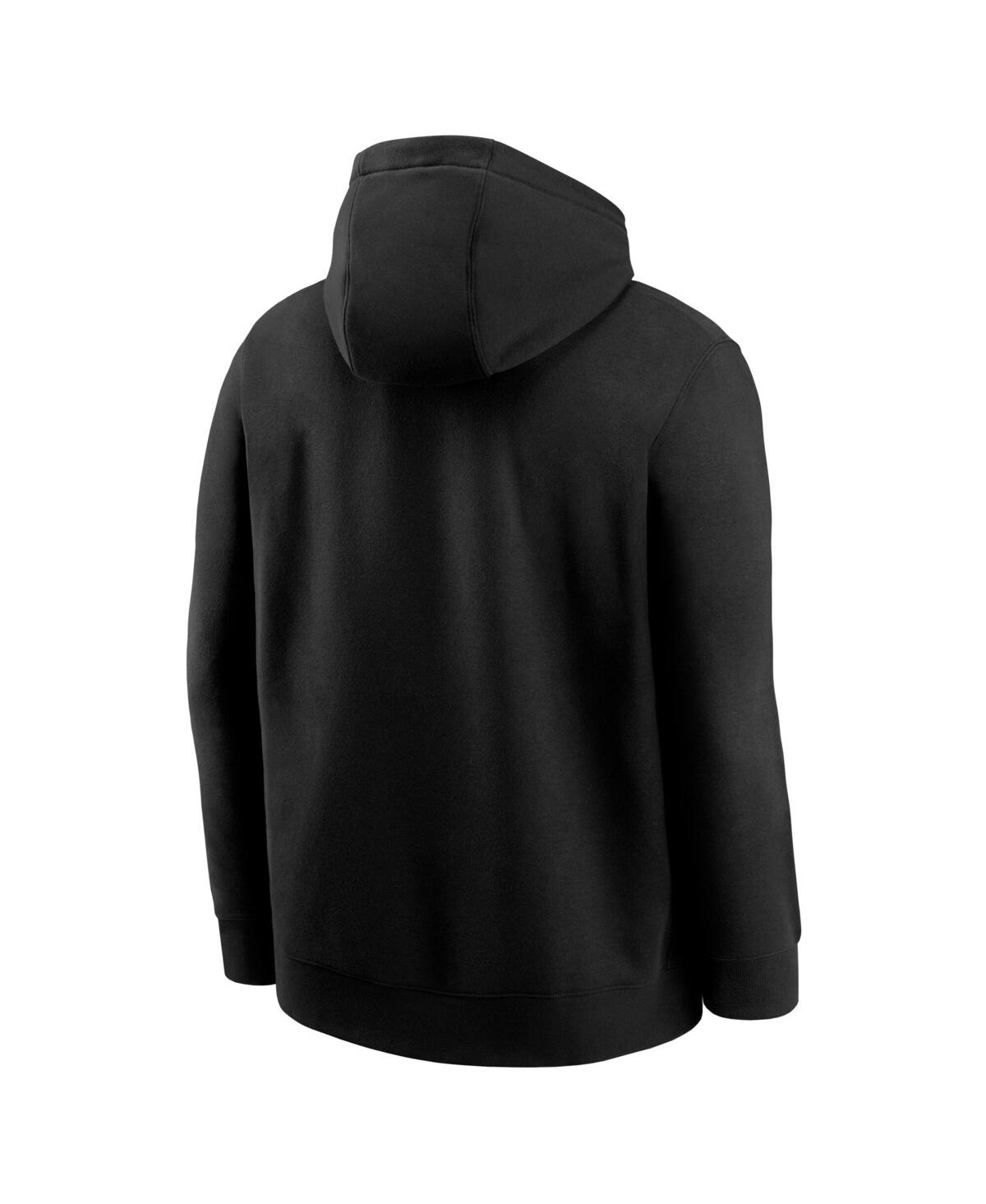 Nike Men's Black Los Angeles Dodgers Lights Out Club Fleece Pullover Hoodie In Black