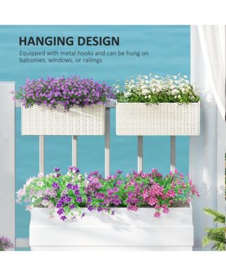 Railing Planter Box (2 Pack, 20 Inch), Rat Look,