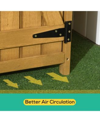 Wooden Garden Storage Shed w/ Asphalt Roof, Shelves &amp; Lock Backyard