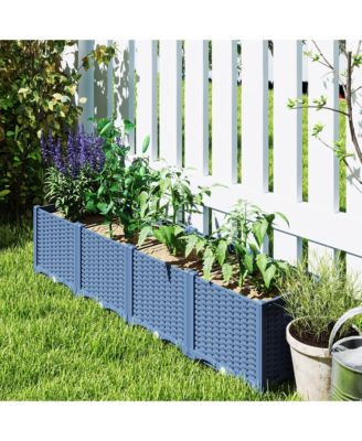 5 x 1 x 1 ft Plastic Garden Box w/Drainage Holes,