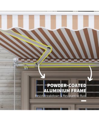 12'x8' Retractable Patio Awning/Sun Shade for Outdoor PatioMulti