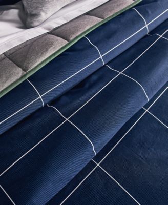 Tennis Checks Cotton 3-Pc. Comforter Set, Full/Queen
