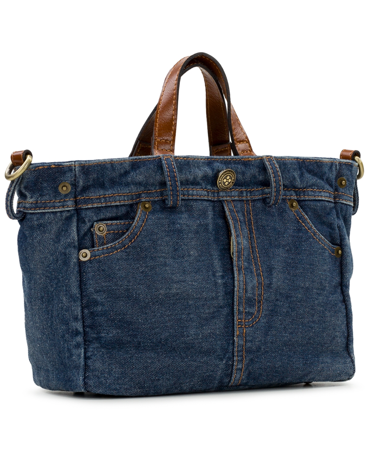Patricia Nash Varedo Medium Denim Satchel