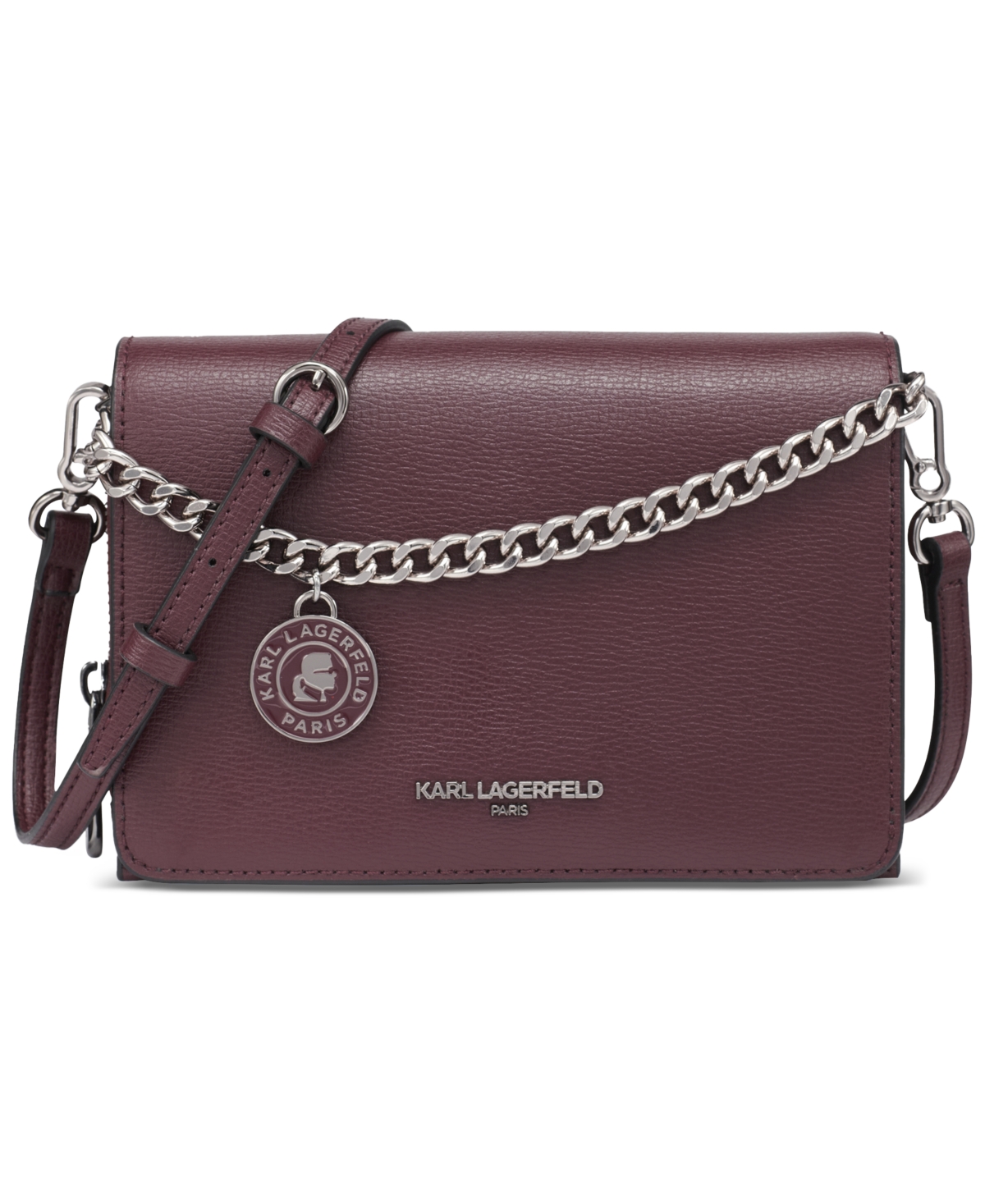 Karl Lagerfeld Lourdes Crossbody With Cate Pins In Purple