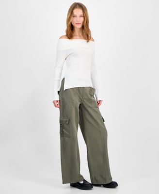 Juniors' Marilyn Off-The-Shoulder Top