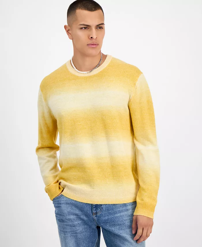 Men's Relaxed-Fit Ombr&eacute; Crewneck Sweater