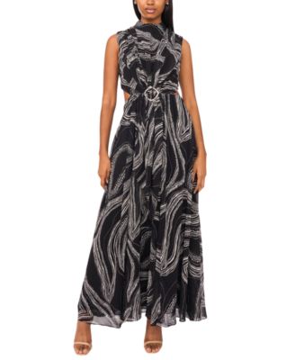 Parker - Women's The Evette Printed Chiffon Maxi Dress