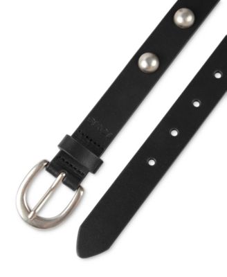 Skinny Studded Casual Leather Belt