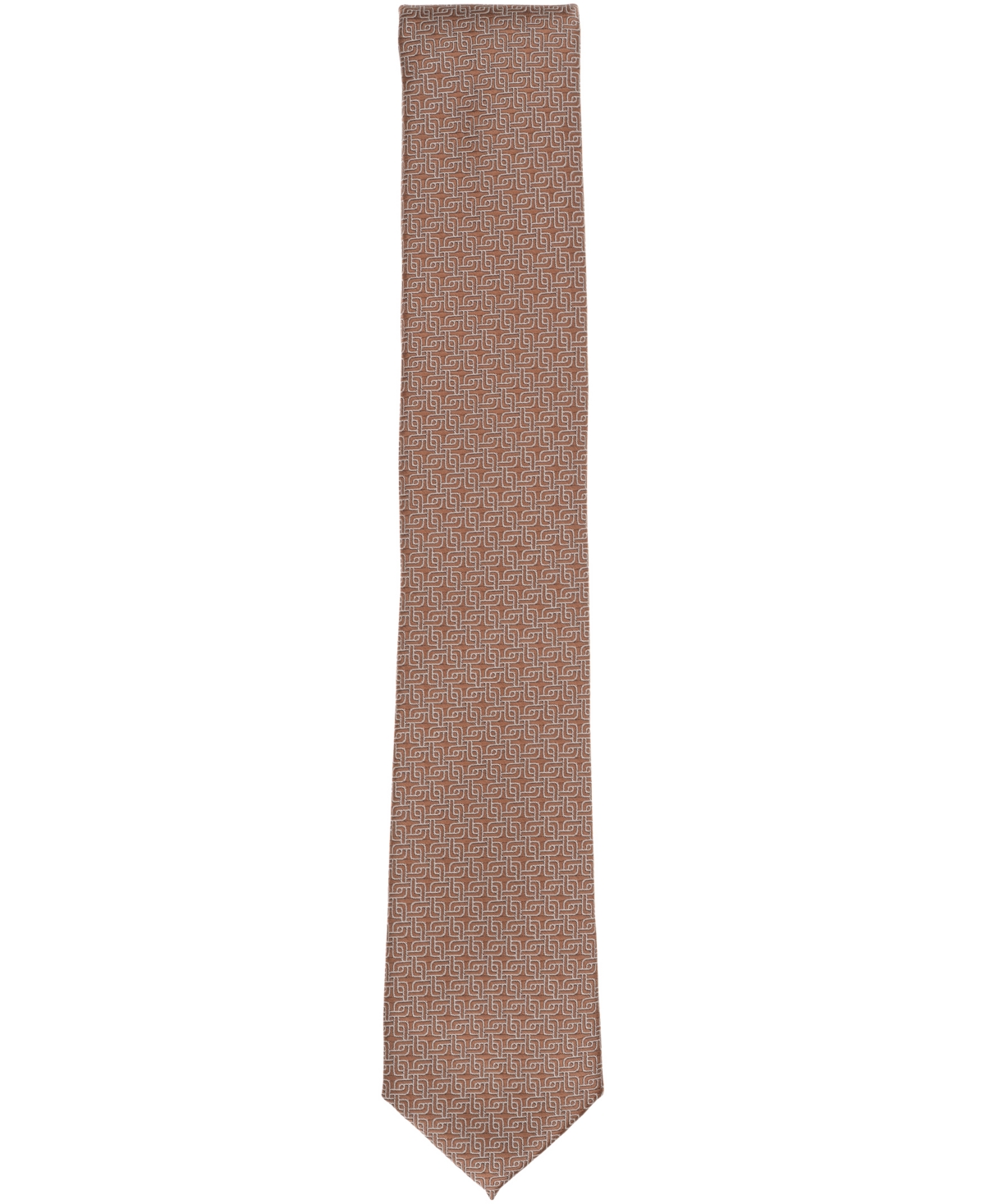 Alfani Men's Tundra Abstract Pattern Tie, Macy's Exclusive In Brown