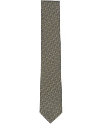 Men's Marigold Geo-Pattern Tie, Macy's Exclusive