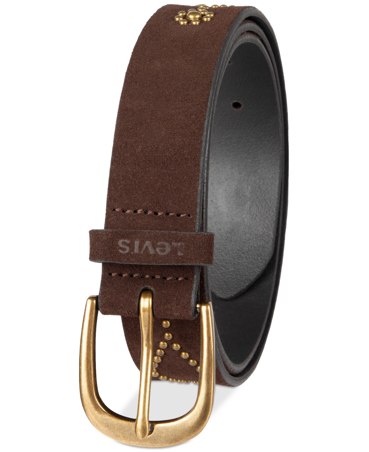 Levi's Western Studded Suede Casual Belt In Brown