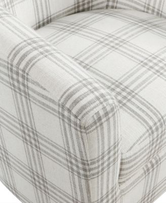 26.25" Polyester Take a Seat Churchill Accent Chair with Ottoman