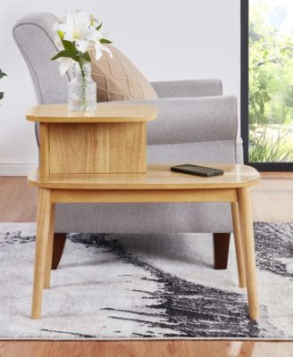 15.75" Wood Maxwell Mid-Century 2-Tier Chairside End Table