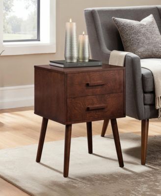 15.75" Wood Oslo 2-Drawer End Table